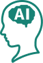 AIに面接を任せて応募者を公平に評価するイメージ