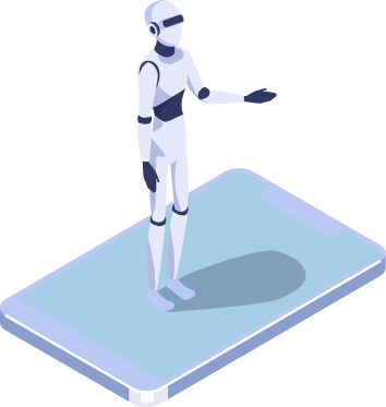 mendAIの料金プランを案内するロボット